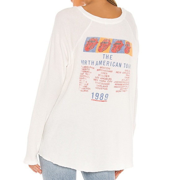 Rolling Stones Tour 89 Thermal in Vintage White - Picture 3 of 8